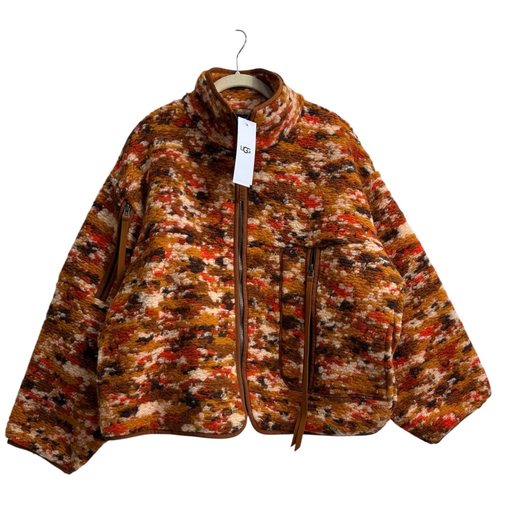 UGG Women's Marlene Front-Zip Bouclé‎ Jacket, Size XSMALL - Picture 4 of 16